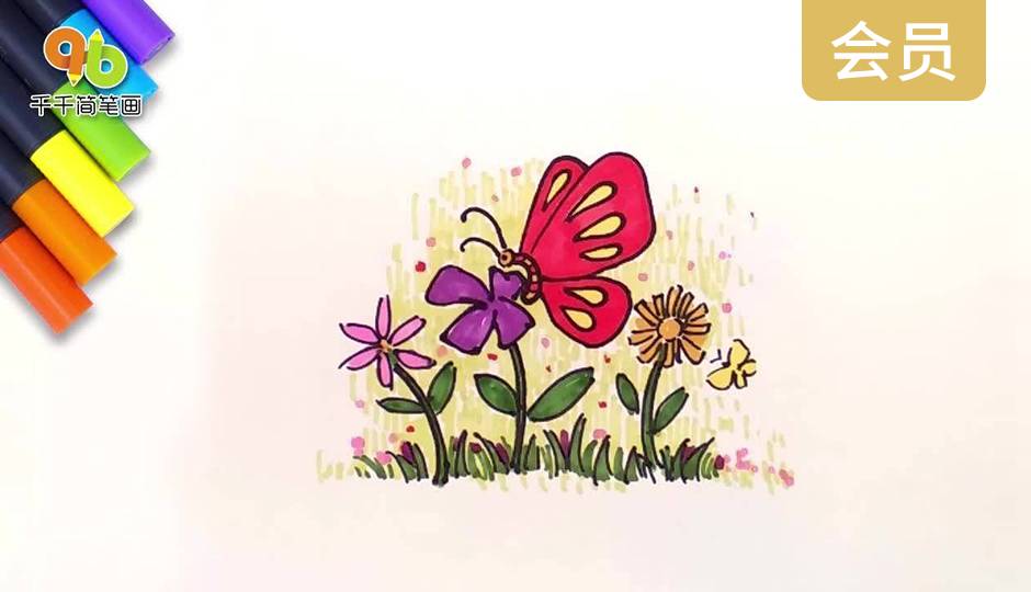 百花丛中的蝴蝶