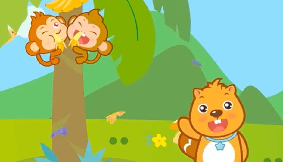 五只猴子吃香蕉