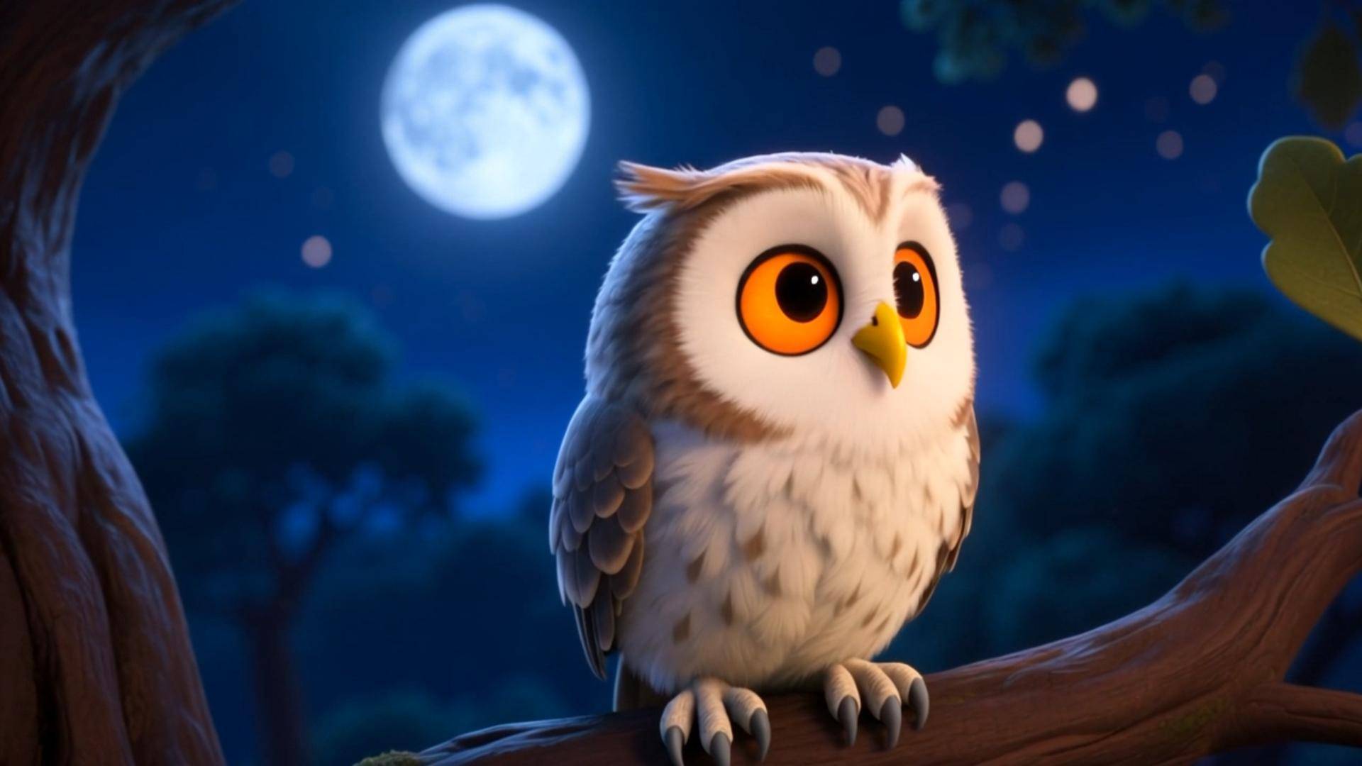 Little Owl's Moonlight Flight