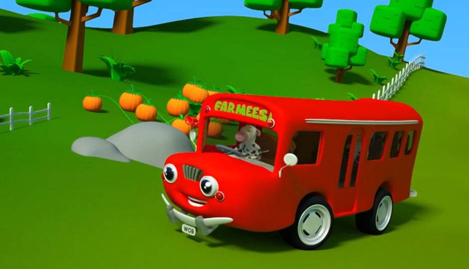 红色巴士 Wheels On The Bus Red