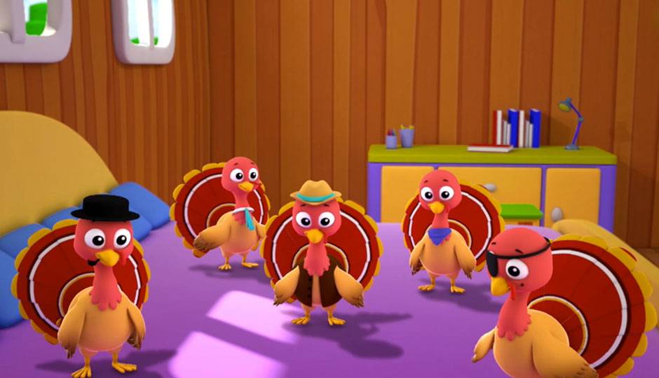 五只小火鸡 Five Littile Turkeys
