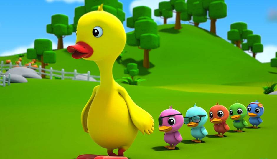 五只小鸭子 Five Littile Ducklings