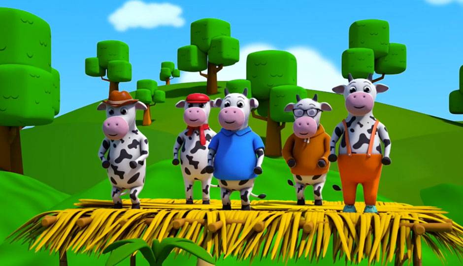 五头小奶牛 Five Little Cows