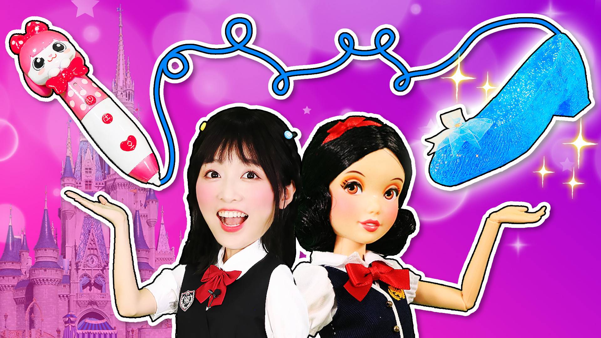 小3D打印笔！小葩白雪合力自制魔法水晶鞋，获得美术作业创意大奖