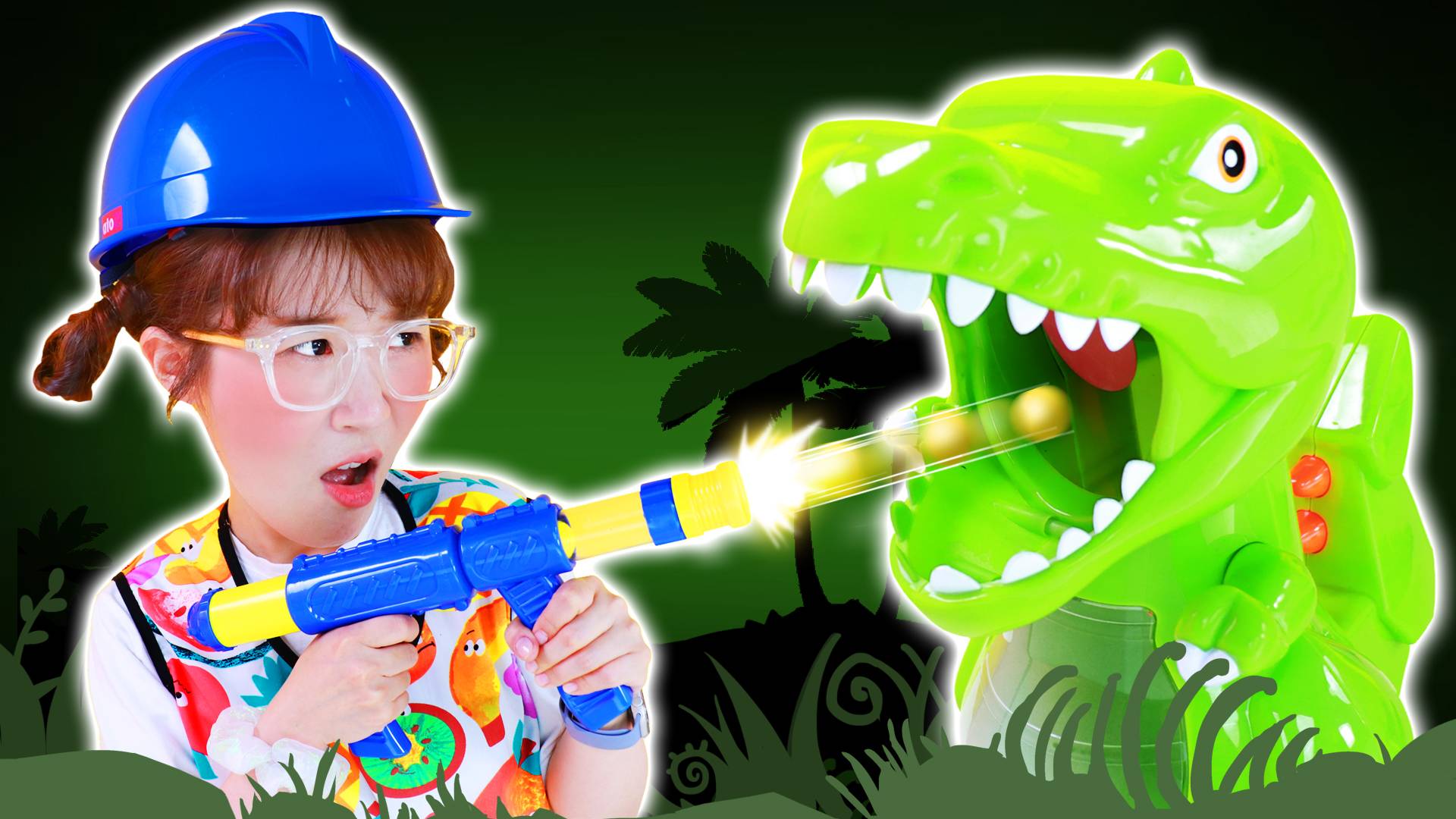 【玩具开箱】呆萌龙射击游戏！射不中5发还有惩罚？夏天能挑战成功吗？