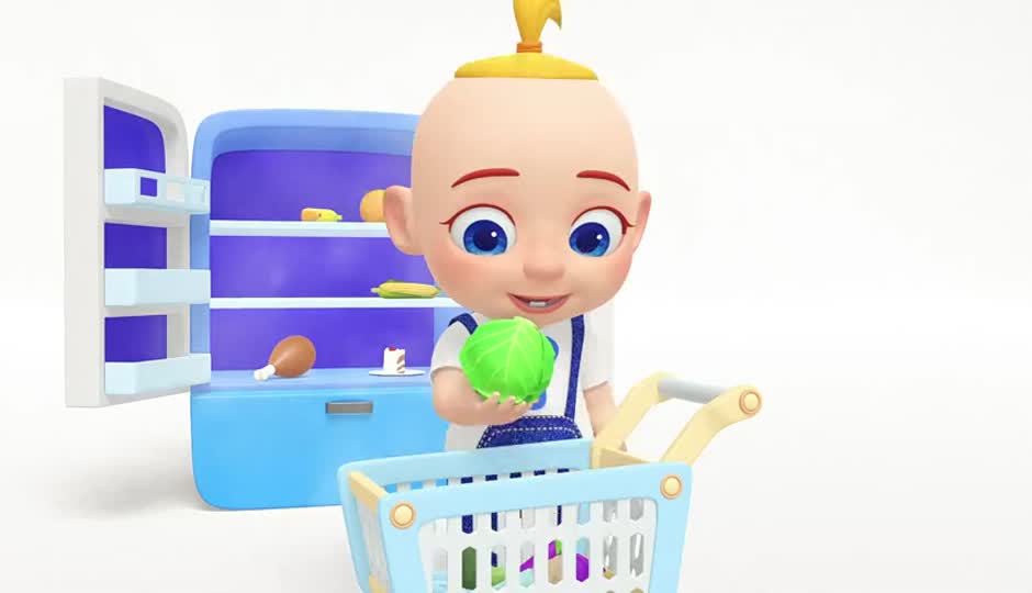 冰箱玩具，佑佑与豆豆的食材选购