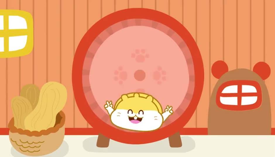 小仓鼠啃饼干