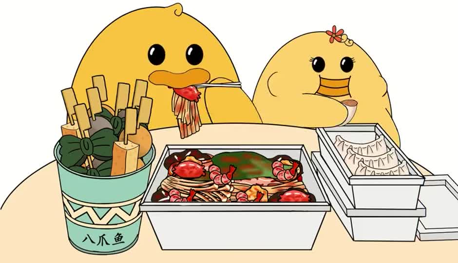 爸爸带好吃的食物