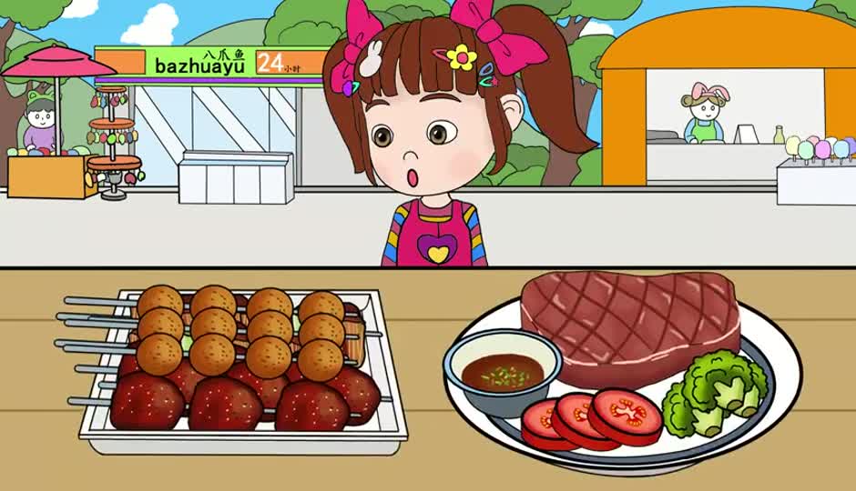 宝贝JOJO的姐姐吃牛排，背宋词