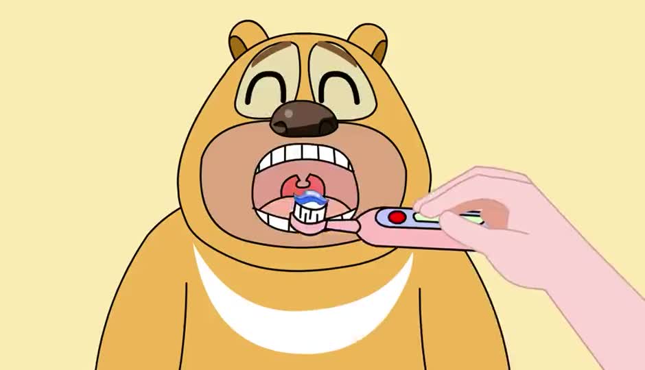 熊二刷牙