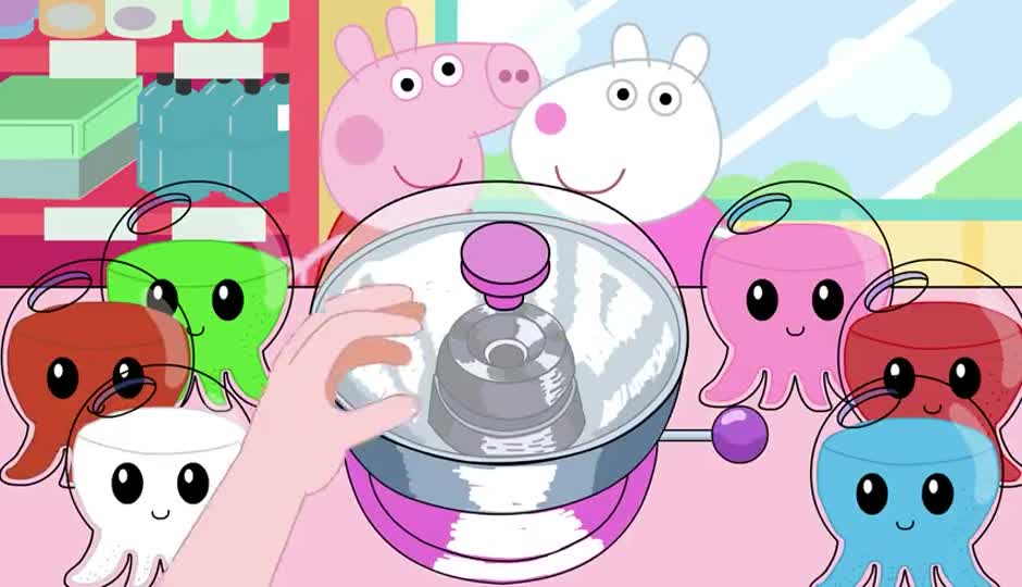 给佩奇和苏西制作棉花糖