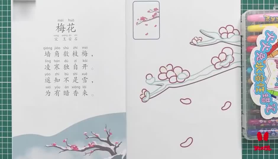 涂色作业课-梅花