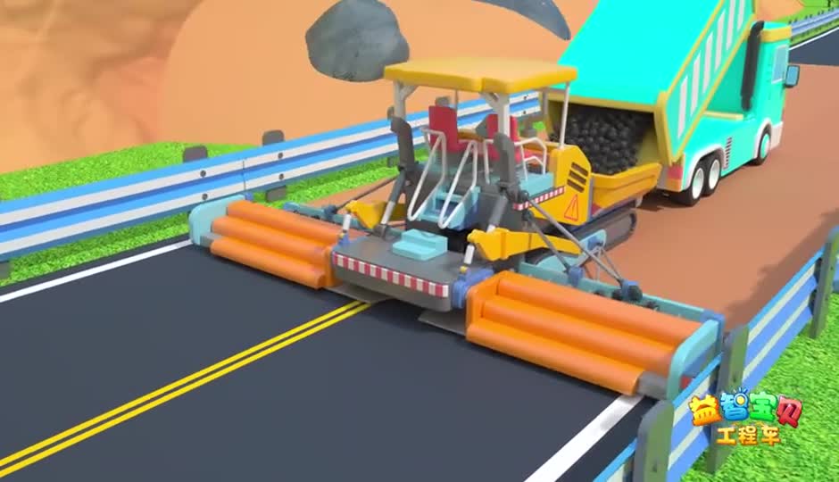 工程车修建盘山公路