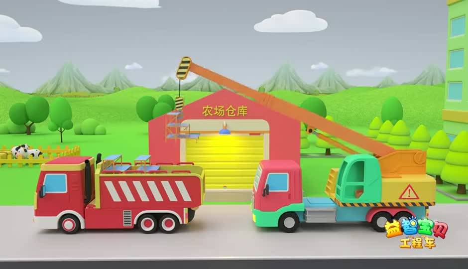 工程车建造蔬菜仓库