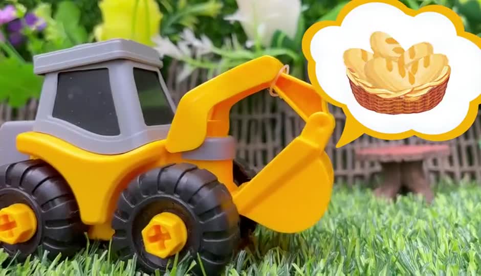 仓鼠帮工程车寻找鸡蛋和面粉