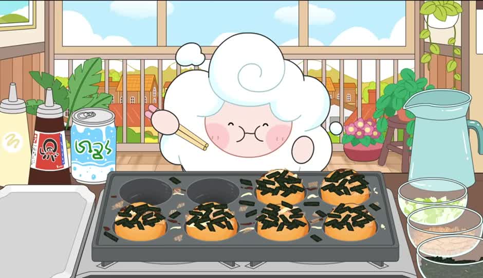 新鲜出炉的章鱼小丸子超级棒