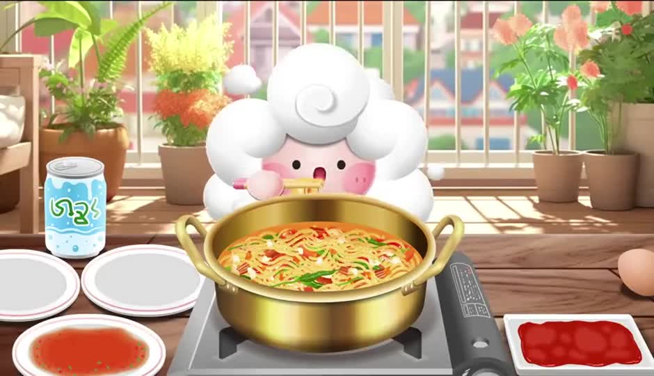 在泡面里加入泡菜芝士超好吃