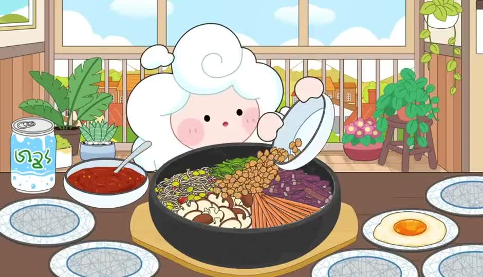 一大锅石锅拌饭吃下去超饱