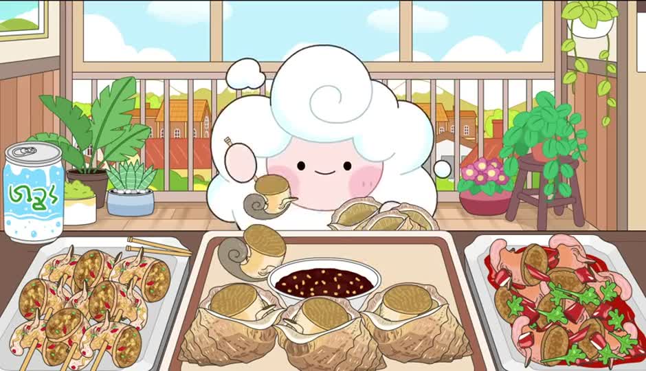 用大海螺做一桌子美食吧