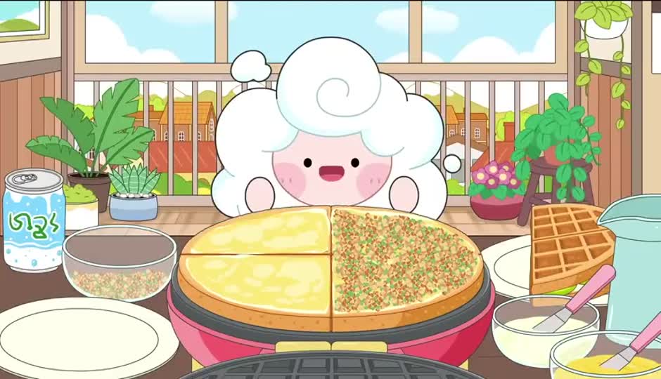 制作水果华夫饼，感觉很棒哦