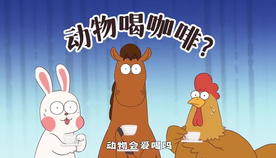 动物喝咖啡