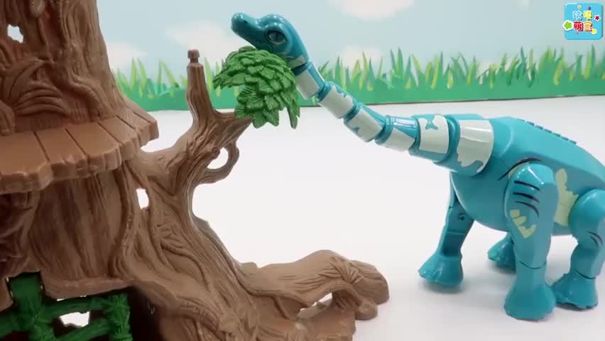 一起组装蓝色超大恐龙
