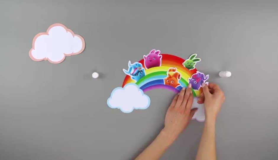 如何制作阳光小兔兔彩虹