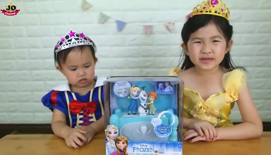 迪斯尼公主八音盒玩具 美女与野兽贝儿公主&冰雪爱莎阿娜 ~桌面玩具开箱~ 