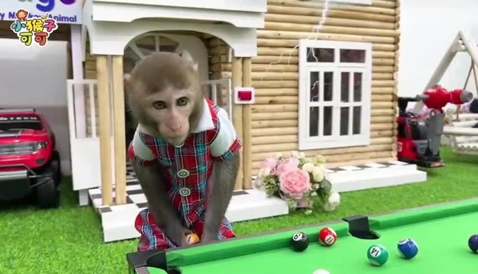 可可玩台球